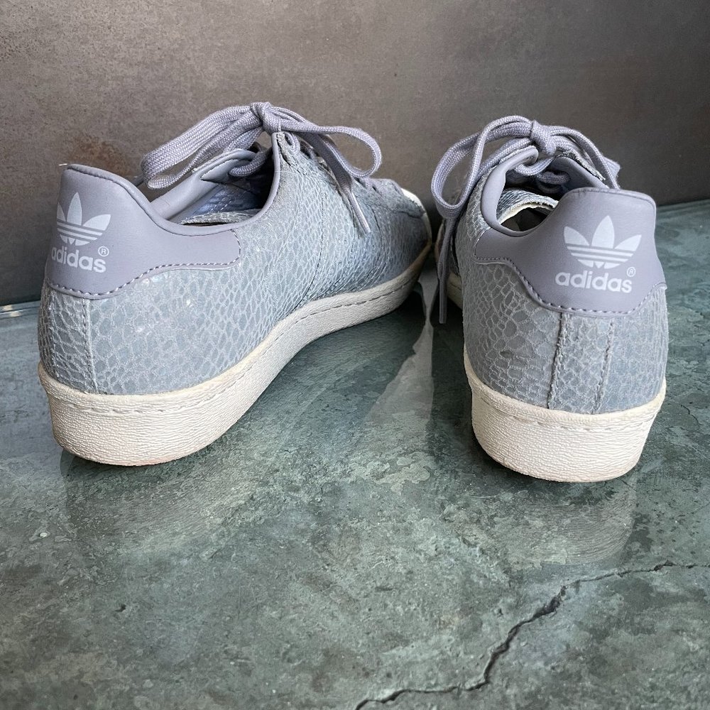 Adidas Baby Blue Crocodile Embossed Sneaker
